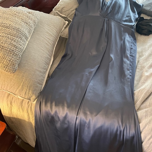 Revelry Gwen Indie Blue size 12 bridesmaids dress - Altered to add fabric - Picture 3 of 4